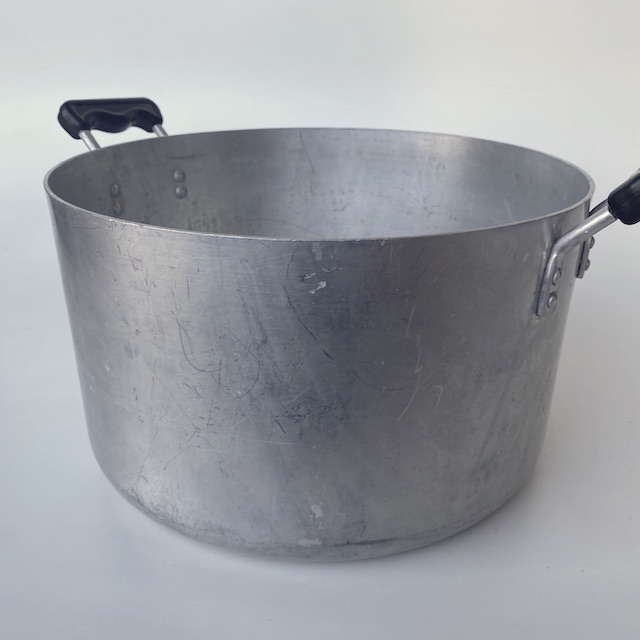 POTS n PANS, Aluminium Stock Pot w Black Handles - Large